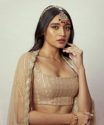Rose Gold Sequin Lehenga Set 4