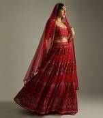 Ruby Red Lehenga Set