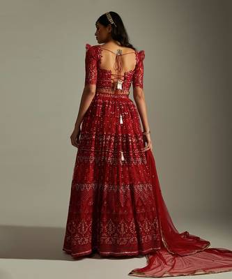 Ruby Red Lehenga Set 2