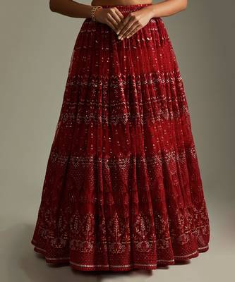 Ruby Red Lehenga Set 3