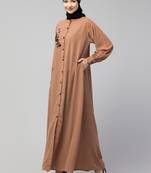 Nazneen Front Open with Embroidery Casual Abaya