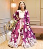 Pink One Piece With Wine Jacket