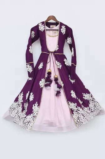 Pink One Piece With Wine Jacket