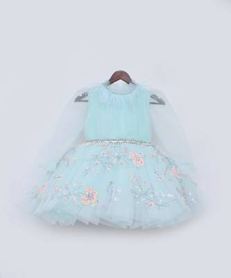 Aqua Blue Frock 3
