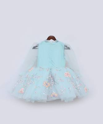 Aqua Blue Frock 4