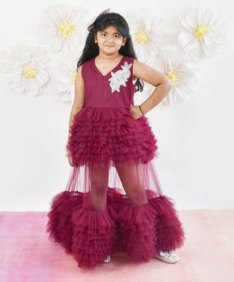 Wine Net Gown 1
