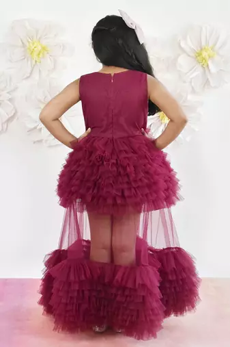 Wine Net Gown