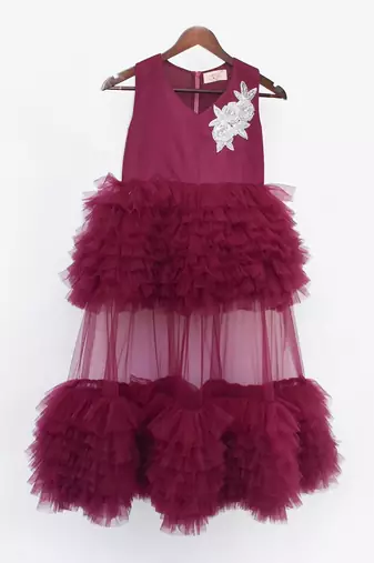 Wine Net Gown