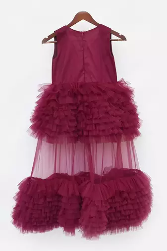 Wine Net Gown