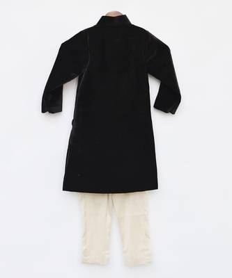 Brown Velvet Ajkan And Golden Pant 3