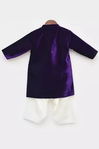 Purple Velvet Achkan