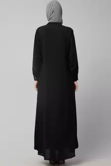 Nazneen Front Open with Embroidery Casual Abaya