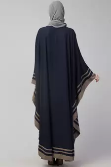 Nazneen Contrast Banding Kaftan