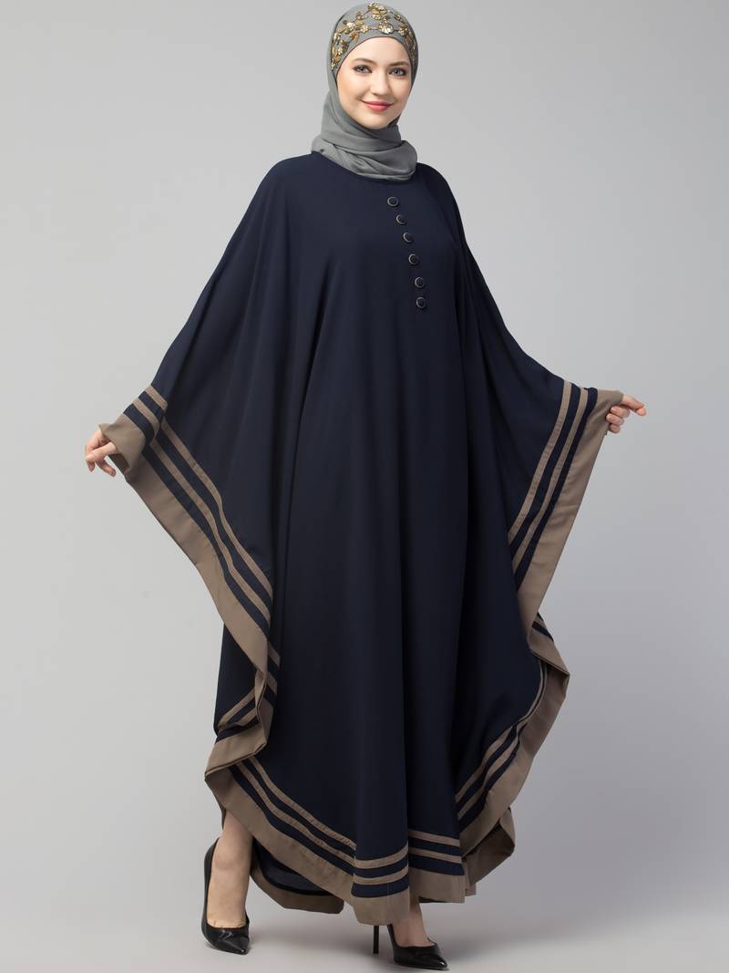 Nazneen Contrast Banding Kaftan