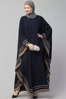 Nazneen Contrast Banding Kaftan