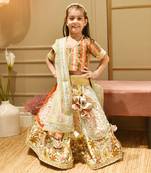 Multi Colour Choli With Printed Lehenga