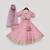 Pink Printed Lehenga Choli And Organza Dupatta
