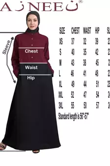 Nazneen front open till waist gathered puffed Sleeve long cuff  with belt Casual Abaya