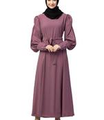 Nazneen Long Cuff Gathered Puffed Sleeve with Bet A line Abaya