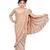 Kid's Ready to wear fawn colored Saree for girls with Sequin work stitched blouse