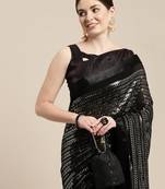 Embellished Celebrity Saree With Embroidered Border With Blouse