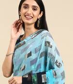 Georgette Saree  With All Over Box Sequins Work  With Blouse