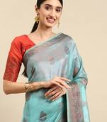 Organza Desinger Saree With Blouse