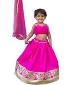 Aglare lehenga choli for baby girl lehenga choli saga satin embroidered lehenga choli. Pink
