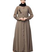 Nazneen Front Open with Embroidery Casual Abaya