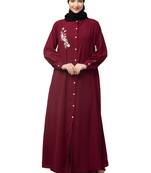 Nazneen Front Open with Embroidery Casual Abaya