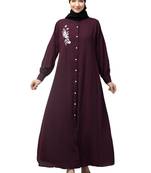 Nazneen Front Open with Embroidery Casual Abaya