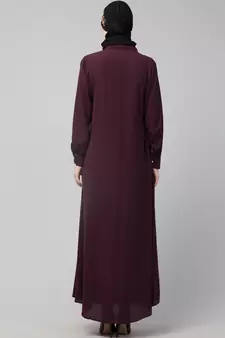 Nazneen Front Open with Embroidery Casual Abaya