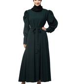 Nazneen Long Cuff Gathered Puffed Sleeve with Bet A line Abaya