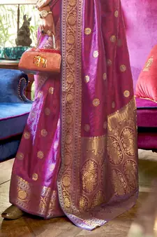 Lilac Purple Kanjivaram Saree