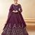 Purple embroidered net salwar