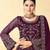 Purple embroidered net salwar