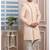 Beige printed jacquard sherwani