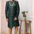 Green embroidered art silk sherwani