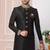 Black embroidered art silk sherwani
