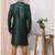 Green embroidered art silk sherwani