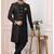 Black embroidered art silk sherwani