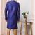 Blue embroidered art silk sherwani