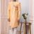 Orange embroidered art silk sherwani