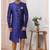 Blue embroidered art silk sherwani