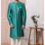 Green embroidered art silk sherwani