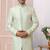 Green embroidered art silk sherwani