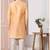 Orange embroidered art silk sherwani