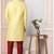 Yellow embroidered art silk sherwani