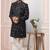 Black embroidered art silk sherwani
