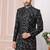 Black embroidered art silk sherwani